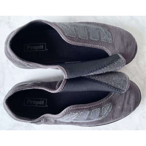 Propet Slate Corduroy Cush N Foot Hook & Loop Comfort Orthopedic Shoes-Mens 8.5M main image 5
